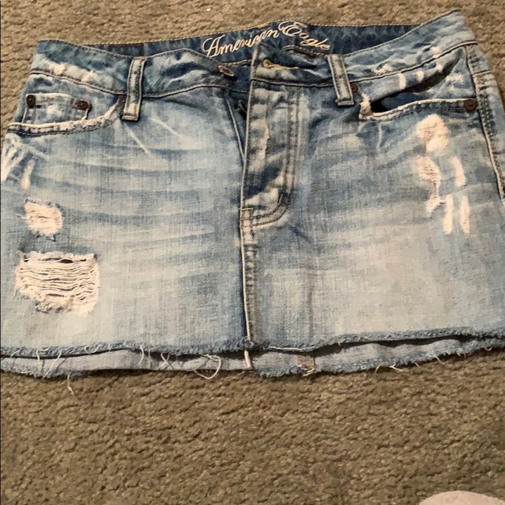 American eagle mini jean skirt